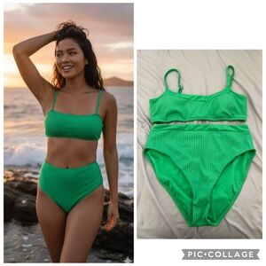 Sanctuary Vibrant Green Bikini Set size L